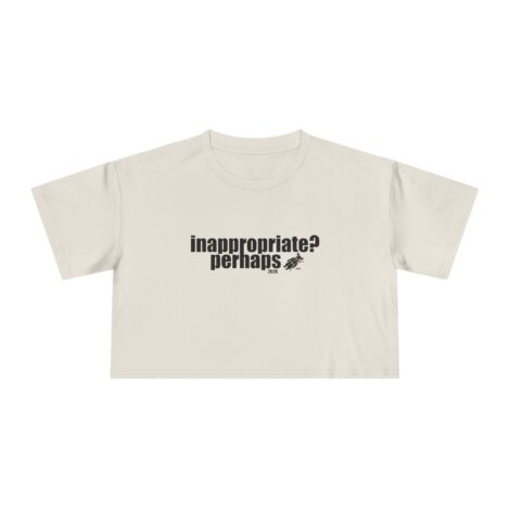 "Inappropriate? Perhaps." Graphic Women's Crop Top
